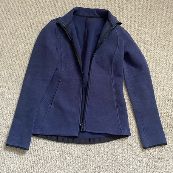 Lulu lemon size 6 navy scuba jacket flaw - Picture 1 of 9